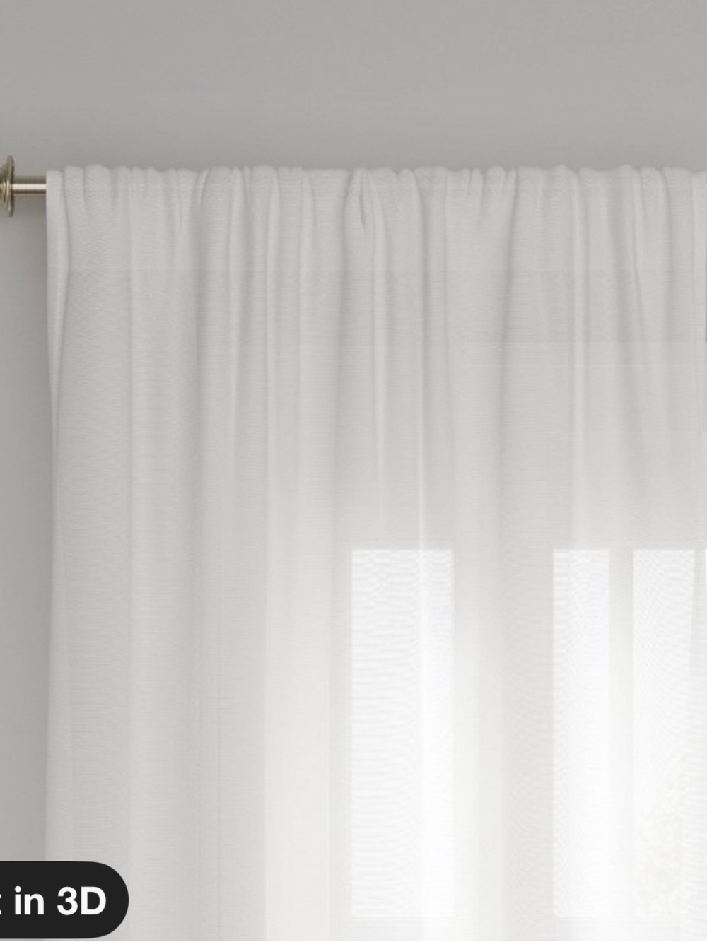 54"x84" Light Filtering Farrah Window CurtainWhite - Threshold (1 set)